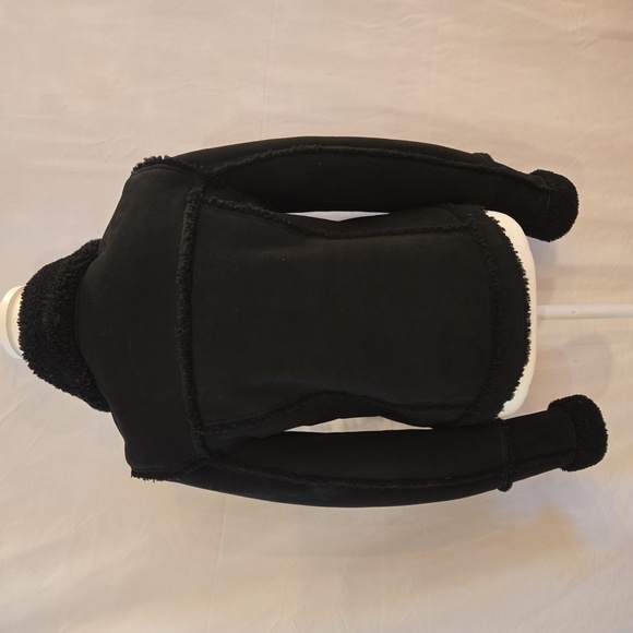 All Saints Kingsley Sherling Trucker Biker Jacket Black Size Small - Picture 5 of 15